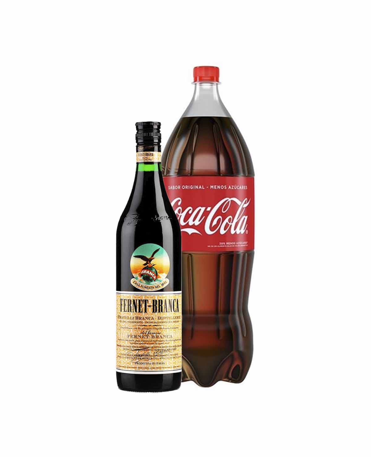 Combo Fernet Branca 750 Cm3 mas Coca Cola 2.25 Lt